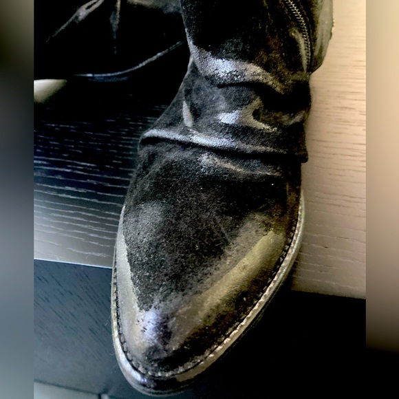 Low calf distressed leather boots - Picture 4 of 5